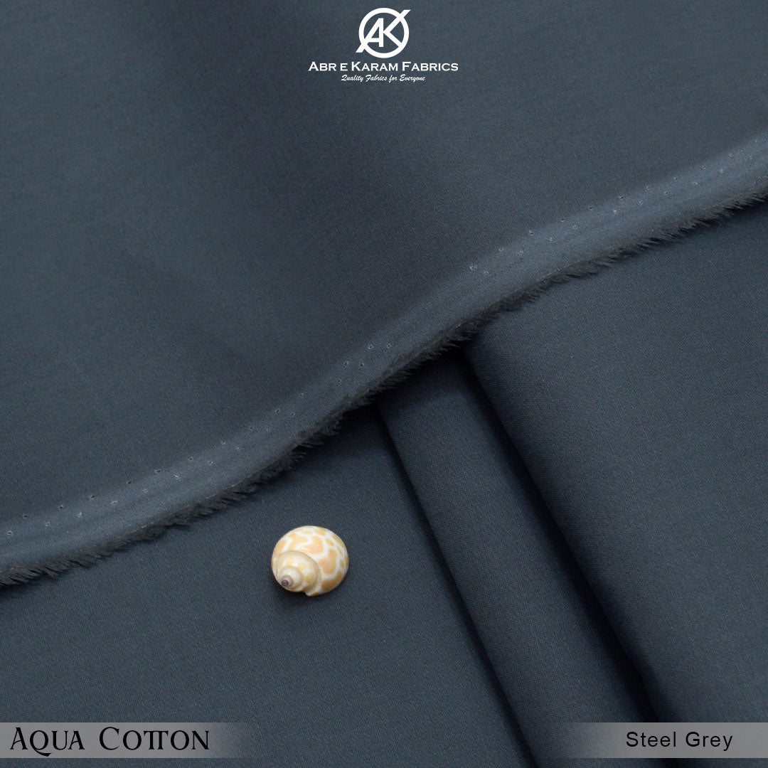 Aqua Cotton -Steel Grey