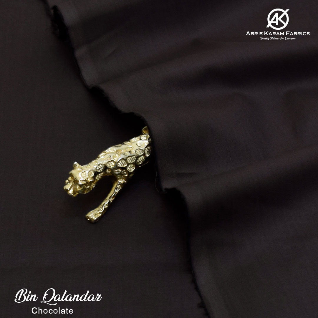 BIN QALANDAR-Soft Cotton BQ-Chocolate by Abr-e-Karam