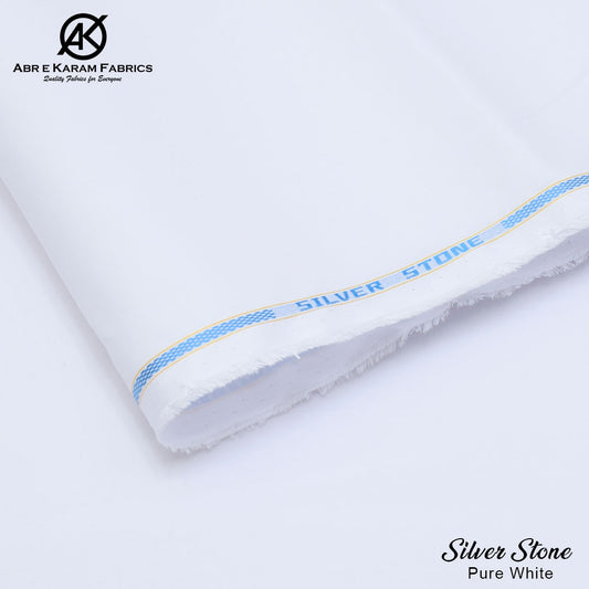 Silver Stone Cotton - Pure White