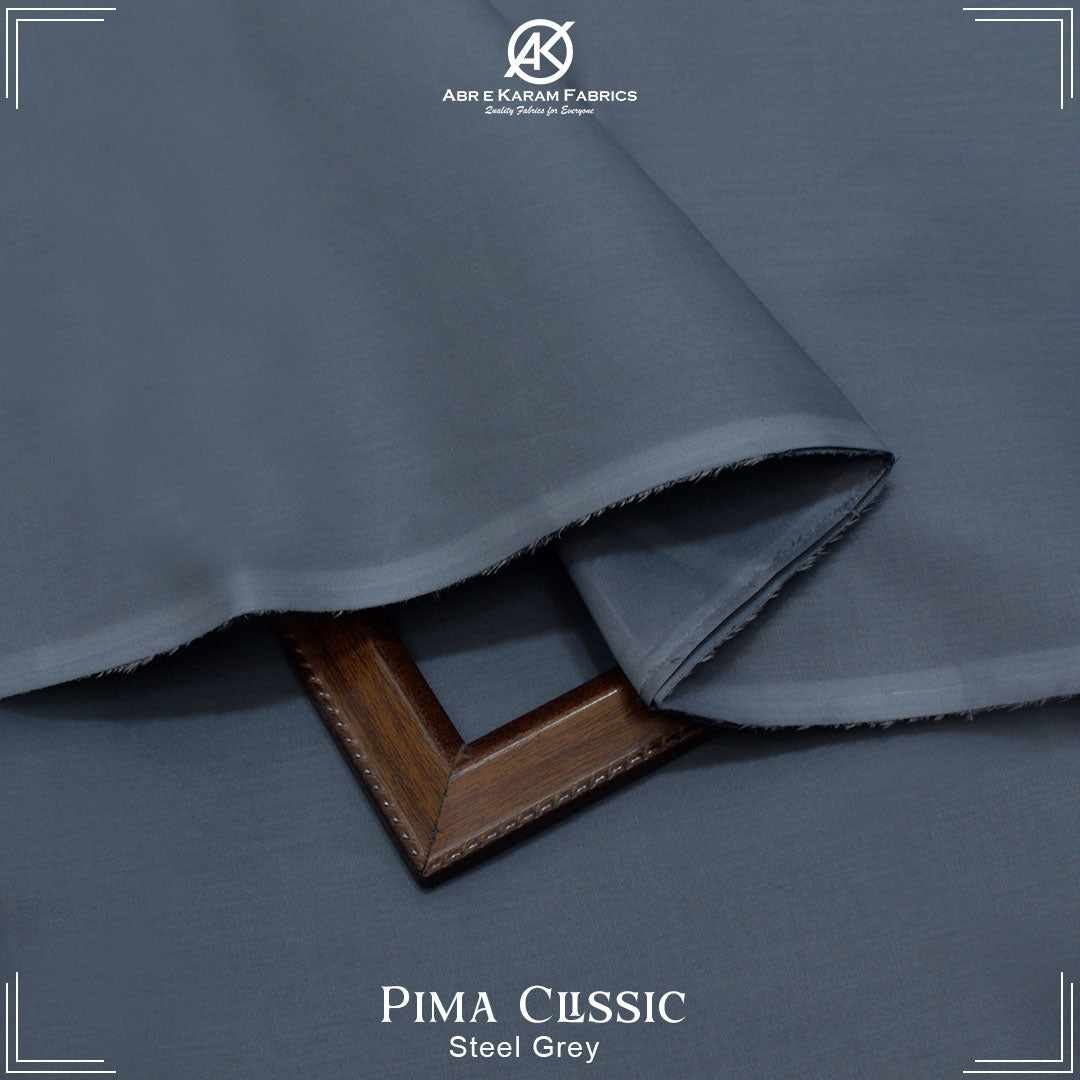 Pima ClissicCotton - Steel Grey