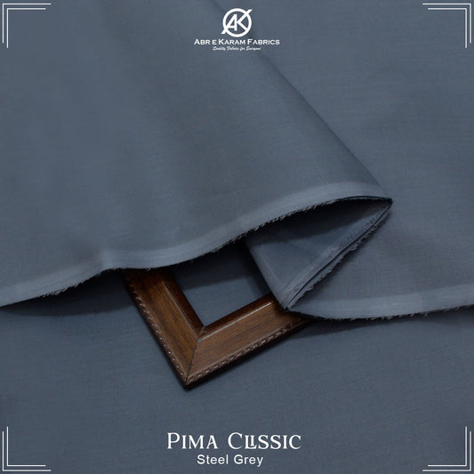 Pima ClissicCotton - Steel Grey