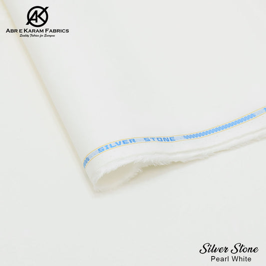 Silver Stone Cotton - Pearl White