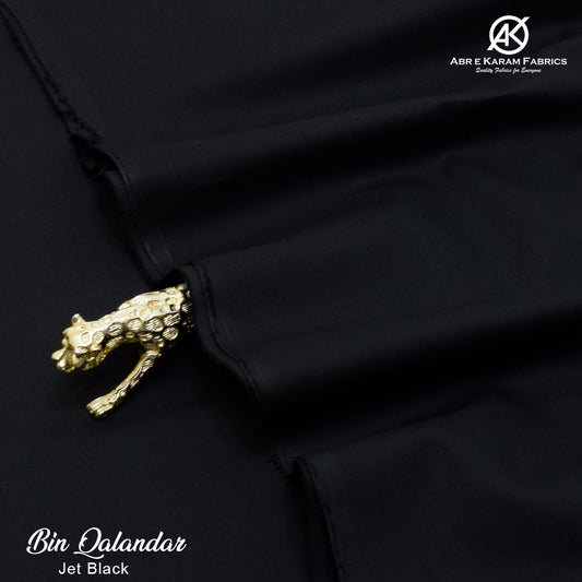 BIN QALANDAR-Soft Cotton BQ-Jet Black by Abr-e-Karam