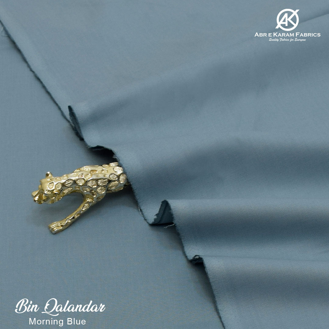BIN QALANDAR-Soft Cotton BQ-Morning Blue by Abr-e-Karam