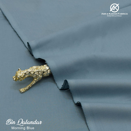 BIN QALANDAR-Soft Cotton BQ-Morning Blue by Abr-e-Karam