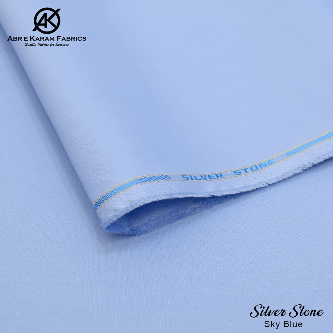 Silver Stone Cotton - Sky Blue