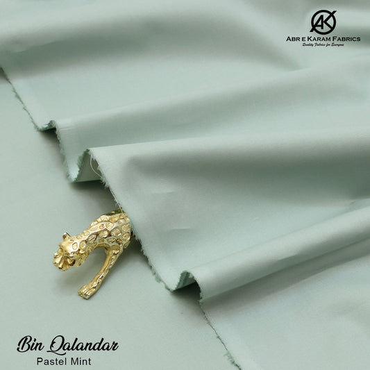 BIN QALANDAR-Soft Cotton BQ-Pastel Mint by Abr-e-Karam