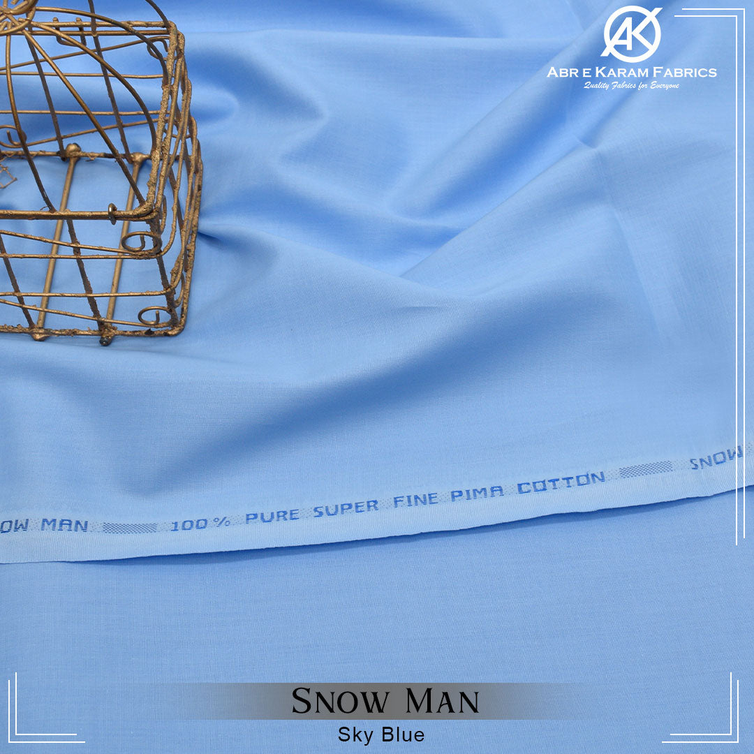 Snowman Soft Cotton - Sky Blue