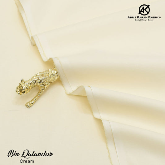 BIN QALANDAR-Soft Cotton BQ-Cream by Abr-e-Karam